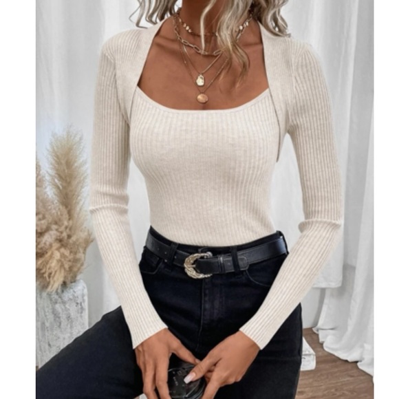 Cozy ribbed knit sweater top - Picture 4 of 6